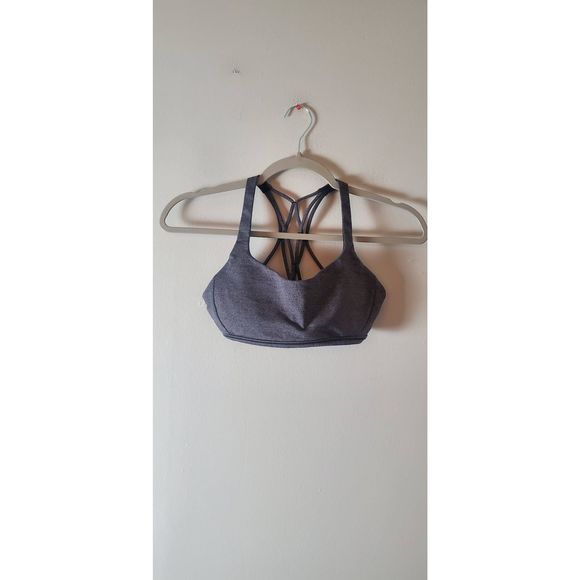 LULULEMON ATHLETICA Free To Be Zen Bra in Heathered Slate Size 4 - Picture 7 of 8